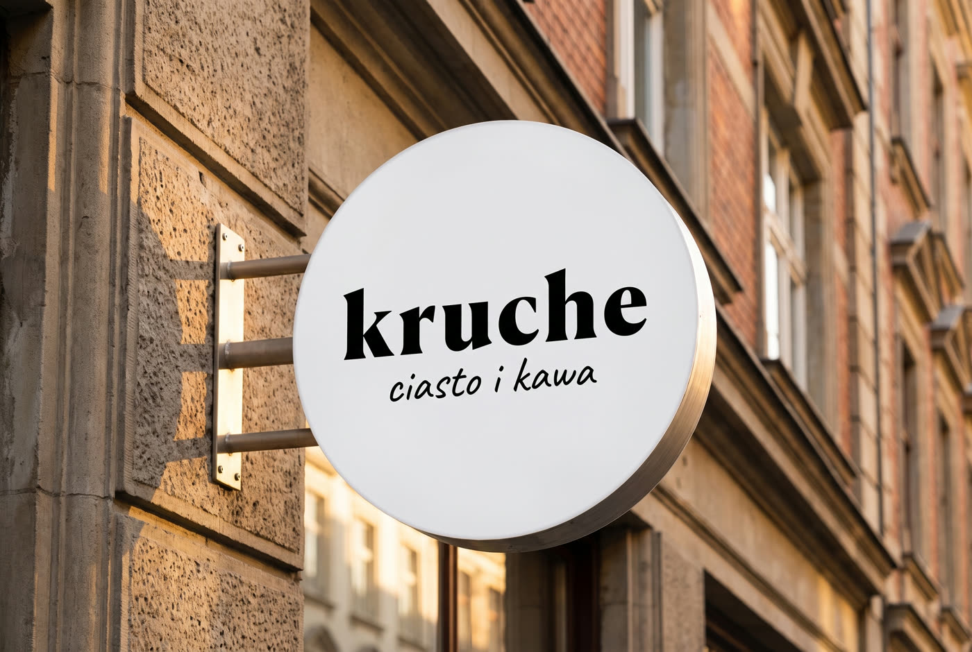kruche - okrągły kaseton na elewacji kamienicy