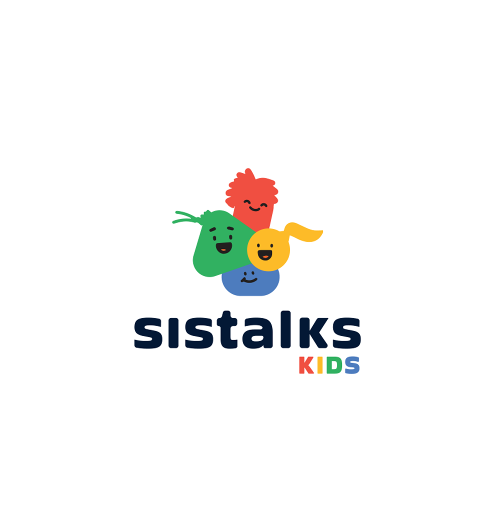 Logo sistalks KIDS - cztery kolorowe stworki